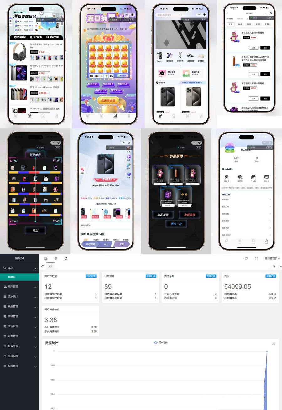 超玩会盲盒小程序源码 砸金蛋支付 Uniapp+Laravel