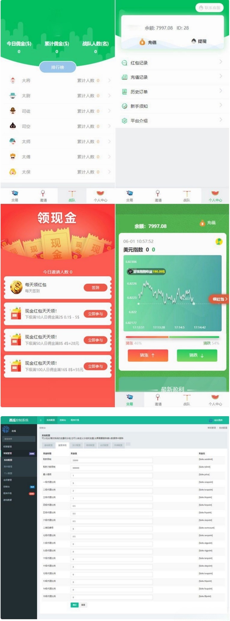 西瓜小清新加密货币免公众号源码 集成支付与K线