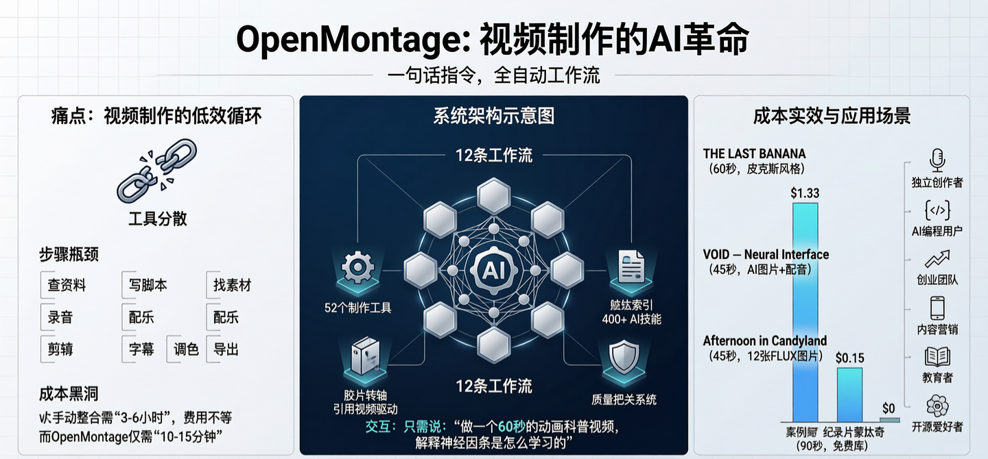 OpenMontageBacklot：AI视频流水线可视化面板源码
